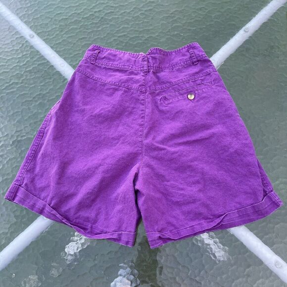 Vintage Kikomo High Rise Mom Shorts Women Junior 9/10 Pleated Front Bermuda - Picture 4 of 9